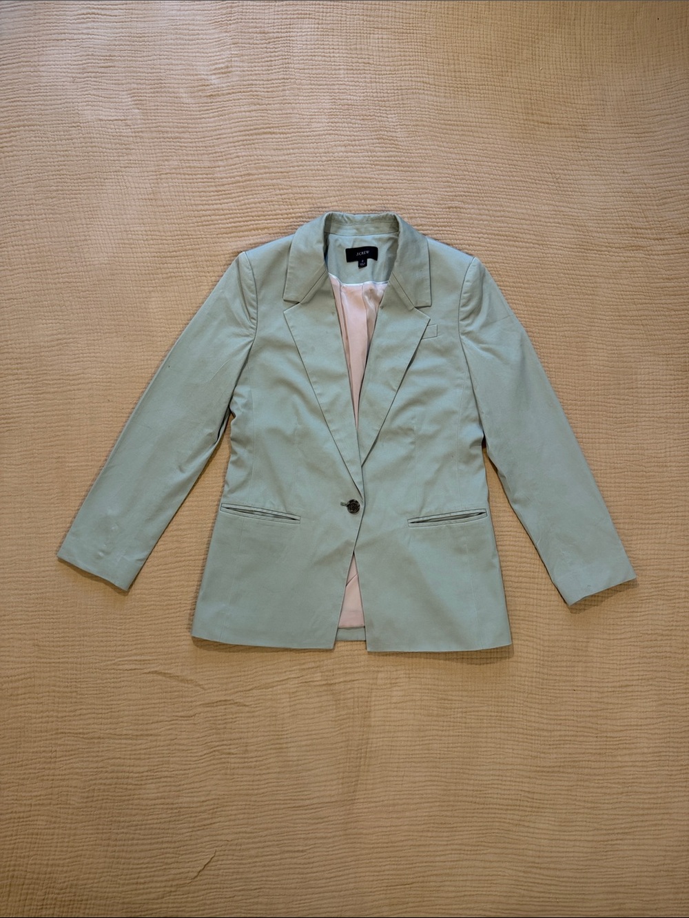 J. Crew Mint Green Single-Button Willa Blazer